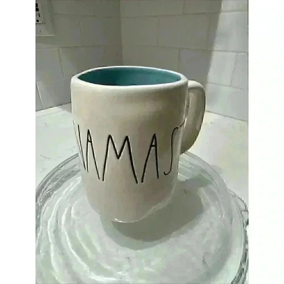 Rae Dunn Artisan Collection By Magenta Mug "NAMASTE" Coffee Tea Hot Coco Mug Cup - Picture 1 of 10